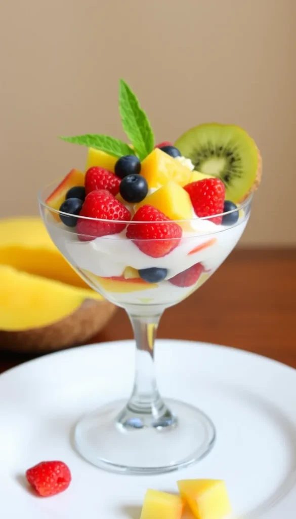 Greek Yogurt Breakfast Parfait's variation : Tropical twist
