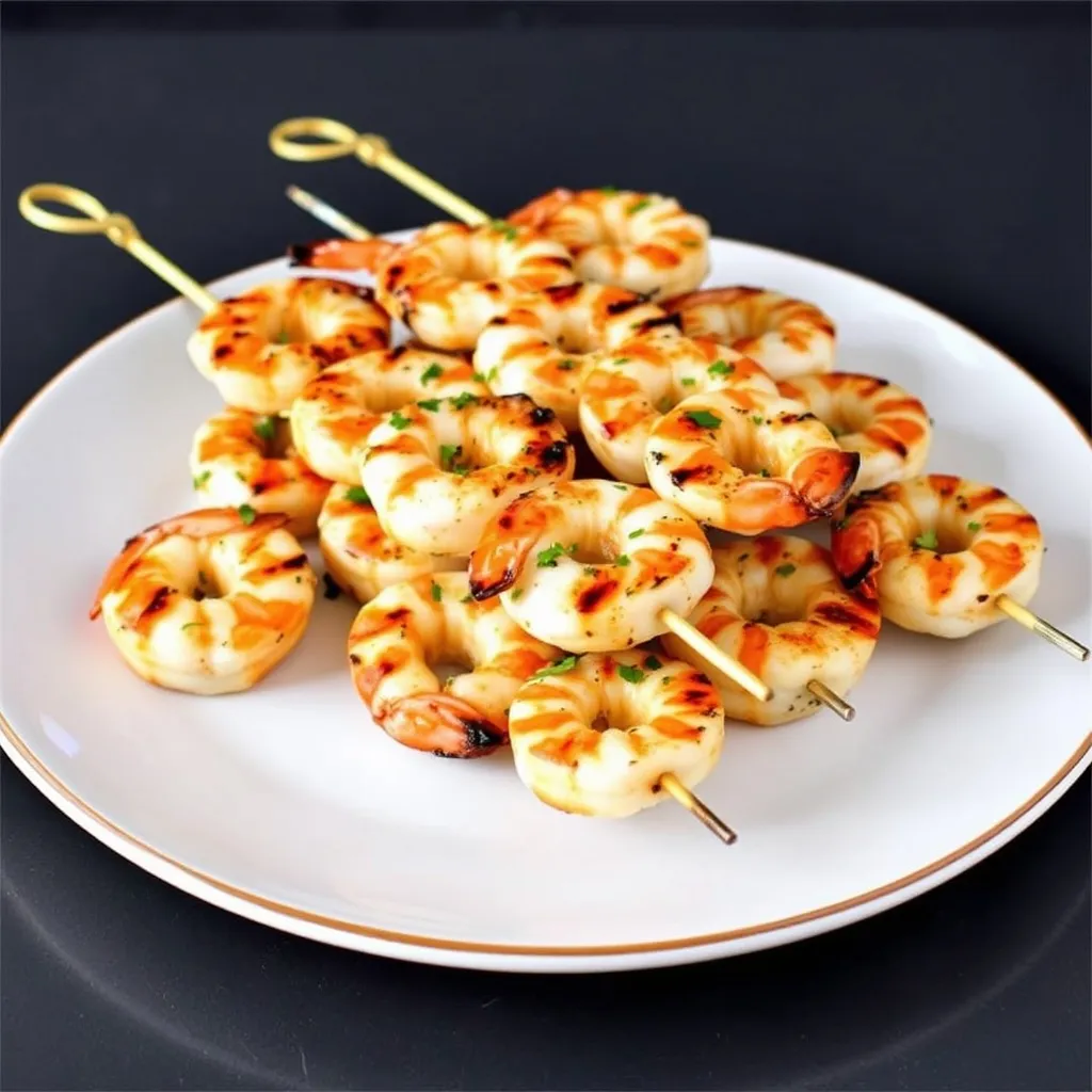 Grilled Lemon Herb Shrimp Skewers 