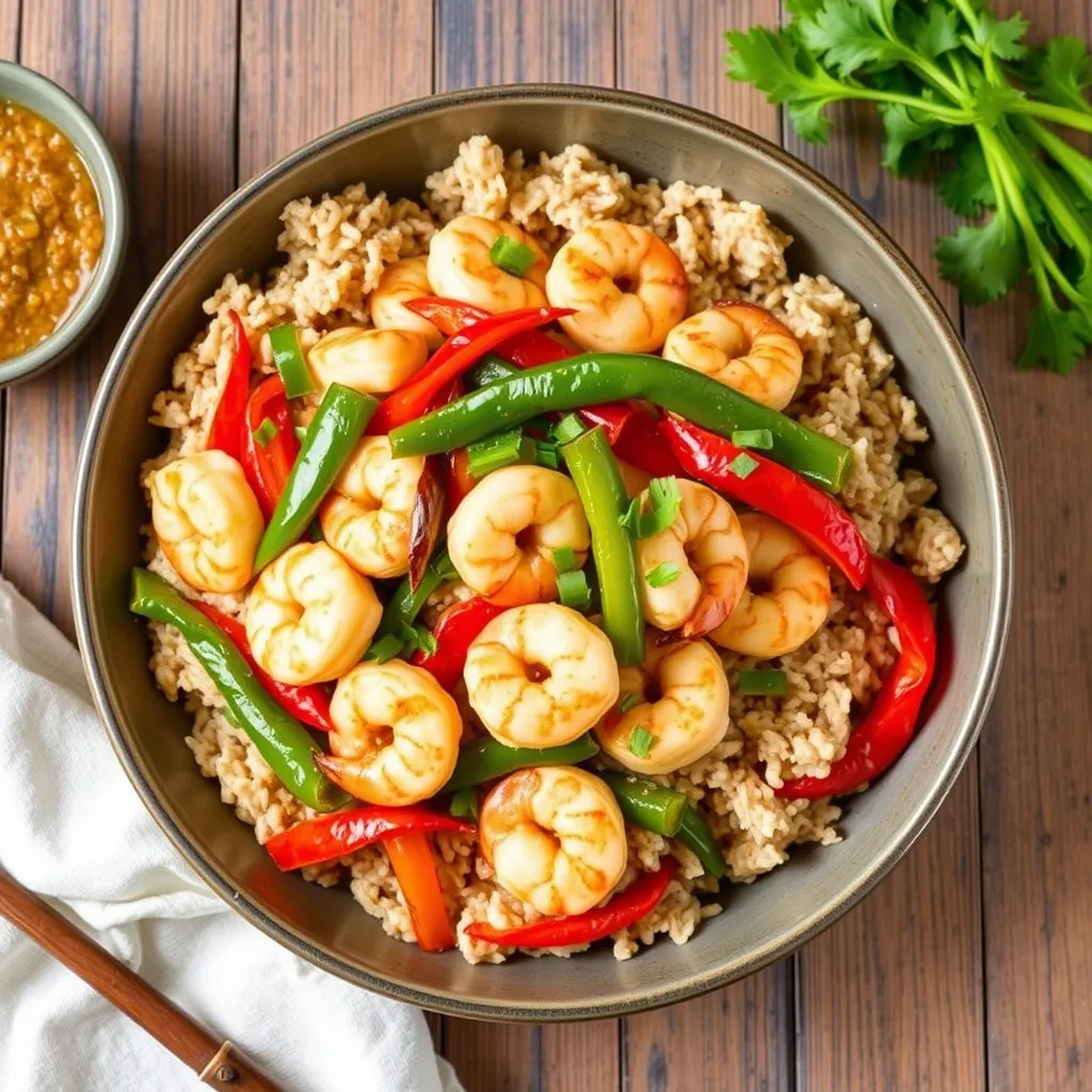 Shrimp Stir fry with Bell Peppers and Brown Rice3 resultat