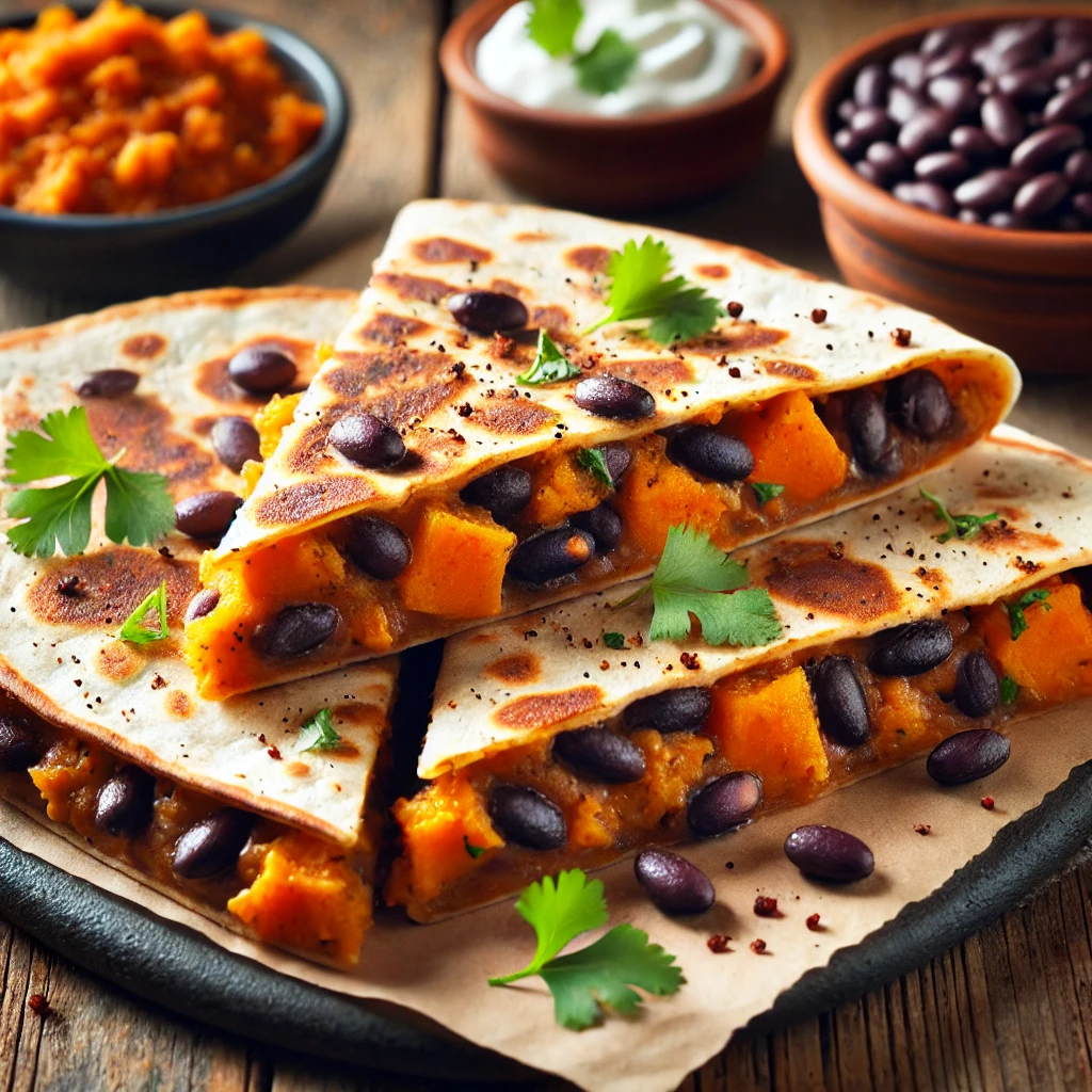 sweet potato and black bean quesadilla 1