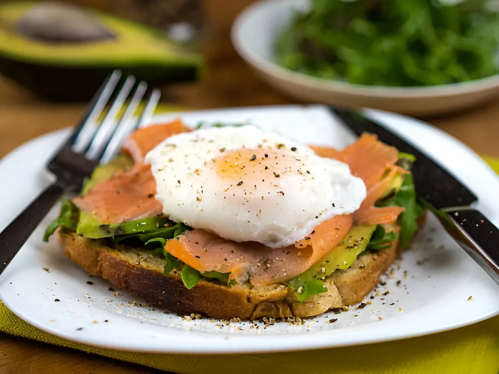 Egg Avocado Toast with smoked salmon resultat