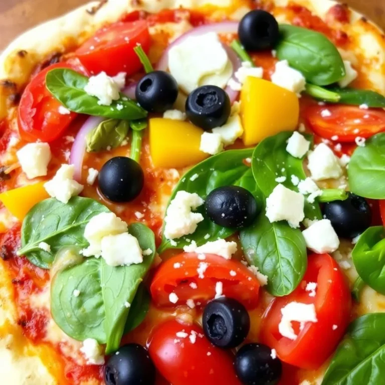 Delicious Mediterranean Vegetable Pizza: A Nutritious and Flavorful Meal