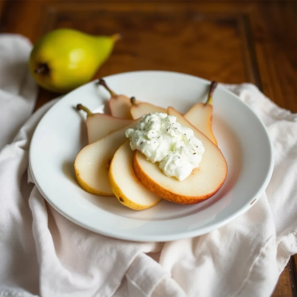 Pear Slices with Ricotta Cheese resultat