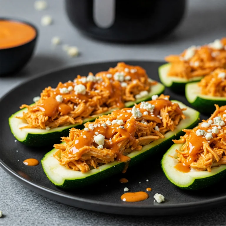 Air Fryer Buffalo Chicken Zucchini Boats – A Healthy and Flavorful Snack