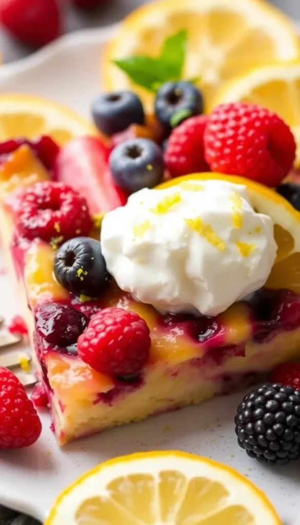Citrus berry strata variation with orange zest — refreshing berry strata recipe with bright citrus flavor