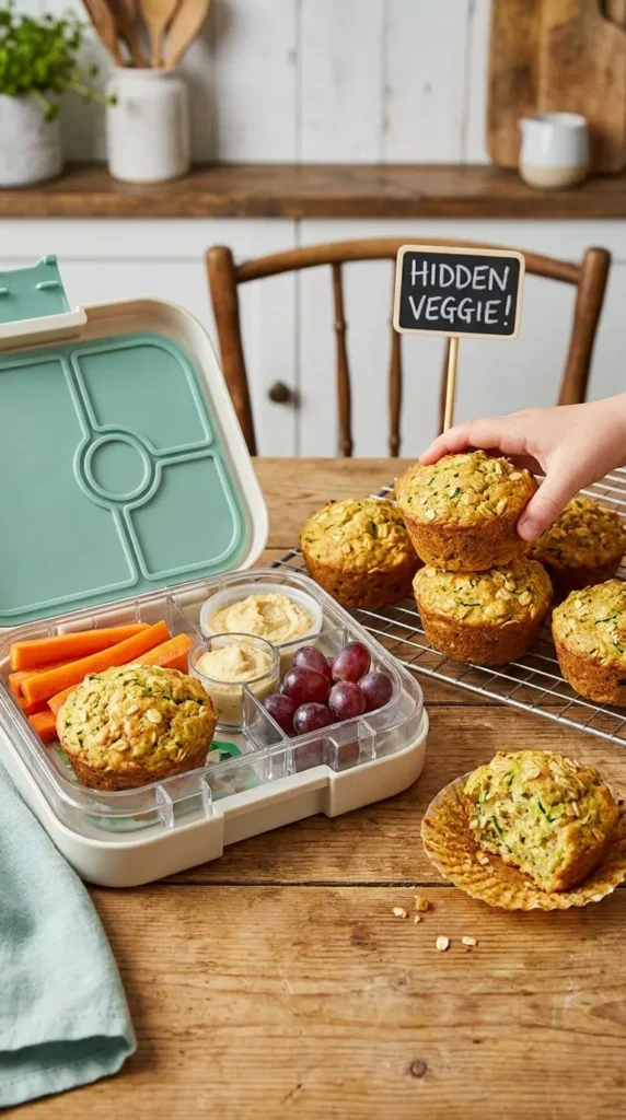 Golden zucchini muffins — hidden veggie healthy lunchbox snacks for kids