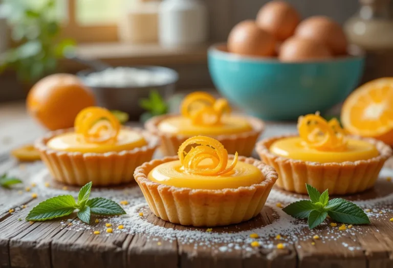 Zesty orange custard tarts with silky filling and buttery crust garnished with orange zest — elegant citrus dessert ready in 40 minutes