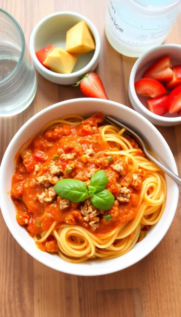 ^Protein boosted spaghetti-turkey