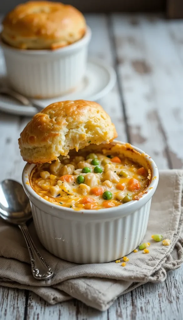 Zinc-rich recipes for kids featuring Cheddar Bay Biscuit Chicken Pot Pie, a comforting and nutrient-dense dinner high in zinc.