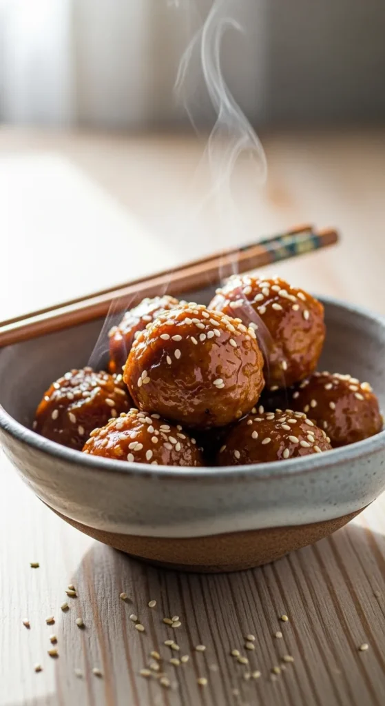 Zinc-rich recipes for kids featuring honey-ginger sesame chicken meatballs, a healthy and flavorful meal high in zinc for picky eaters.