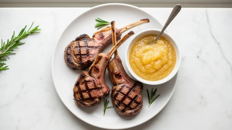 15-Minute Pan-Seared Lamb Chops with Apple Sauce
